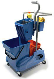 DOUBLE BUCKET MOP WRINGER WITH CADDY