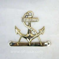 Nautical Brass  Key Hanger Anchor Chain  6 X 5"