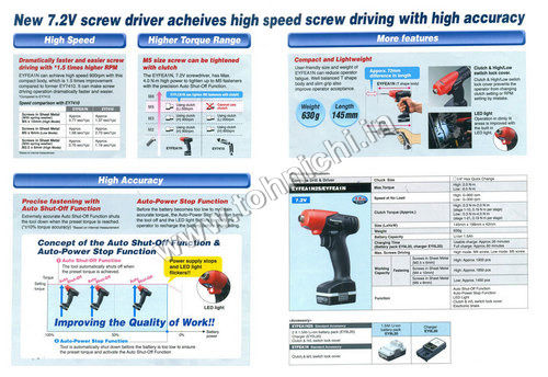 Panasonic Cordless Torque Shut Off Power Tools