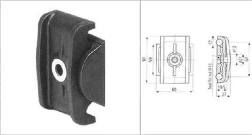 Guide Rail Clamp for Double Rods