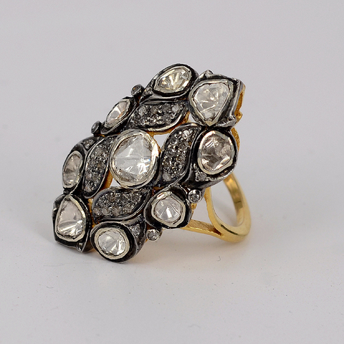 Rose Cut Diamond Engagement Ring