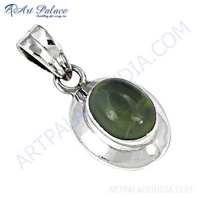 Rady to Wear Prenite Gemstone Silver Pendant