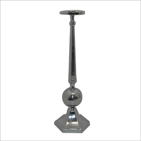 Polished Aluminum Candlestick Holder