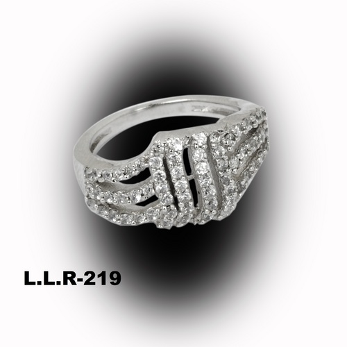 Diamond Ring - Sterling Silver, Sizes 6-10, Silver | Pave Setting, Cubic Zirconia, Elegant Design, Durable Material
