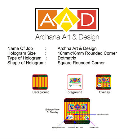 Sample art work for holograms