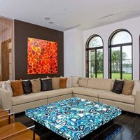 Blue Agate Bar Counter - Color: Multi Colour