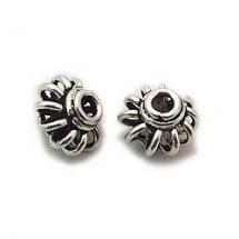 Bali - Metal Alloy 8x6 mm Silver, Antique Finish | Elegant Design, Secure Fastening, Durable, Versatile Use