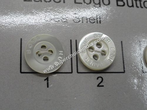 Laser Logo Buttons - Color: White