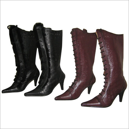 Fur Boots - Leather, 16 Inch Shaft, 3 Inch Heel | Lace-Up, Warmth, Water Resistant, Durable, Elegant Comfort