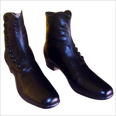 Short Boots - Leather, Multiple Sizes, Black | Lace-Up, Durable, Comfortable Fit, Ankle Support, Rubber Sole