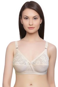 Health D Cup Embroidered Bra - Soft Cups, Size 32d To 52d, Available In Black, Skin, And White | D Cups For Ultimate Comfort And Support