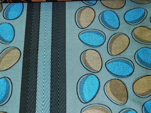 Jacquard Polyester Curtains Fabrics - 340gsm 48" Width Black, Soft Texture Durable Design