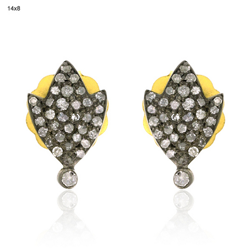 Pave Diamond Stud Earring