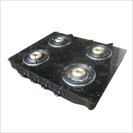 Four Burner Toughened Glass Golden