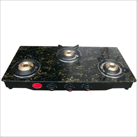 Three Burner Brass Gas Stove