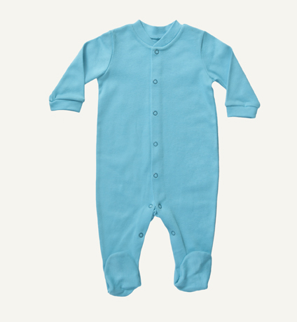 Organic cotton baby footed sleepsuits