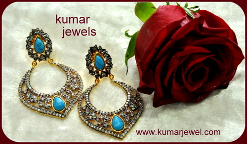 Oxidized fashion earring.