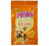 012013 JERHIGH MILK STIX DOG TREATS - Chicken Meat 80gm Bag, Resealable Pouch | Tasty Treats, Strong Bones, Puppies Friendly, Training Reward