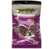 012013 JERHIGH MINI BURGER DOG TREATS - Chicken Meat, Resealable Pouch | Tasty, Digestible Snack Reward
