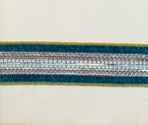 Designer Fancy Border - Velvet, 2 Inches Wide, Multiple Colors | Elegant Design, Durable, Versatile, Soft Texture, Embroidered Pattern