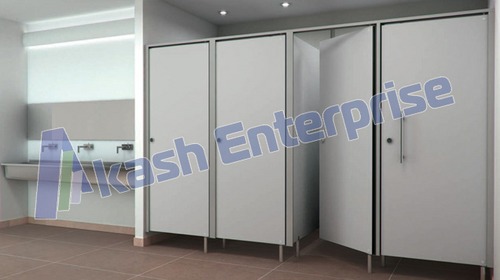 Gray Toilet Cubicle