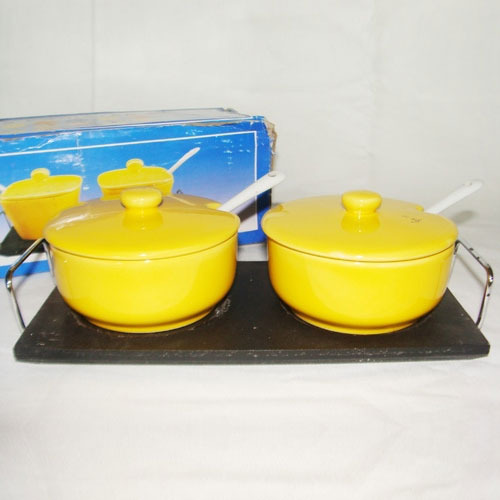 Ceramic Pickle Set 2 Pcs With Stand