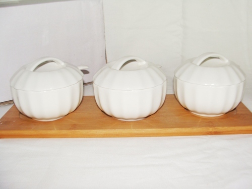 CERAMIC 3PCS PICKLET SET ROUND