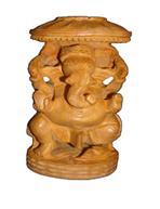 Wooden Ganesh Statue
