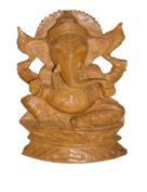Handmade Wooden Ganesh Statue
