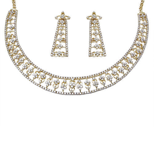 165-1373 - 38.82ct 18k White Gold Diamond Opera Length Necklace &n...
