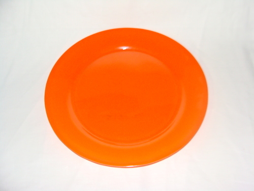 Melamine Plate - 10 Inch Round Orange, 0.2 Inch Thick, Durable, Eco-Friendly, Break-Resistant