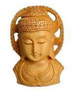 Wooden Buddha Head