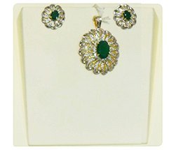 Crystal Green Pendant Set