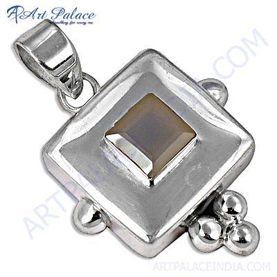 Fashion Accessories Chalce Gemstone Silver Pendant