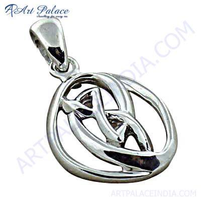 Gracious Fashionable Plain Silver Pendant 