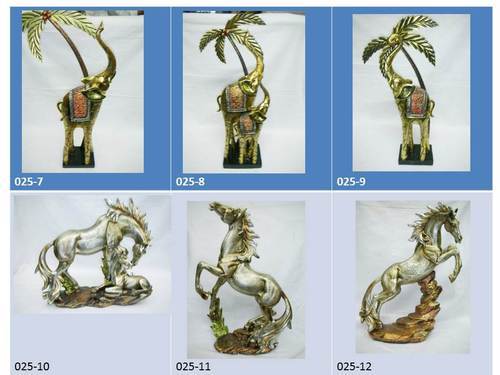 Ceramic Show Pieces Statue - Durable Ceramic, Varying Sizes, Grey | Elegant Design, Intricate Detail, Glazed Finish