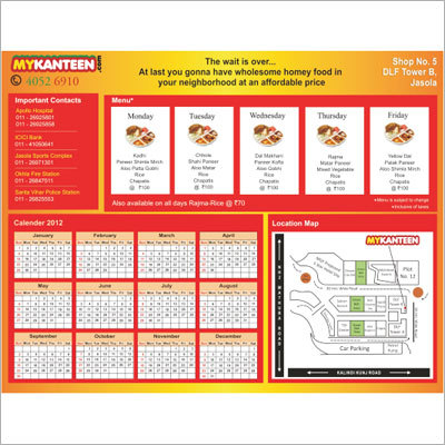 Digital Full Color Menus Printing
