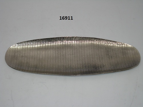 Nickel Finish Leaf Dish