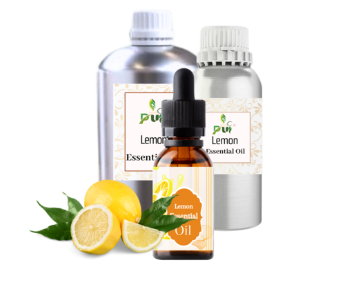 Lemon Oil - 98% Pure, Cold-Pressed Essential Oil, Pale Yellow Liquid With Characteristic Lemon Rind Odor | Natural Relief For Skin Issues, Headaches, & More