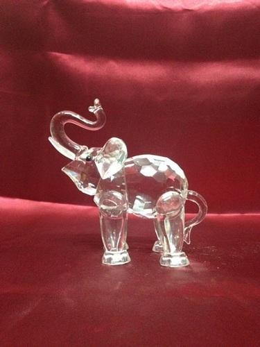 Glass Elephant Showpiece.