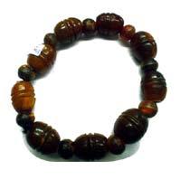 horn-bracelet10[1] - Amber 10-12mm Beads, 7 Inch Brown Elastic Bracelet | Handcrafted, Durable, Comfortable Fit, Unique Design