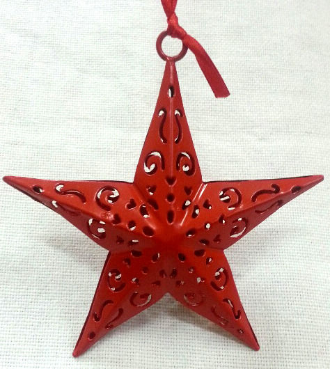 Xmas Hanging Star - Color: Red