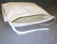 Anode Electroplating Filter Bag - 254 Mm Length, Polypropylene Material | White Color, Sewn-on Cords, Custom Label Options