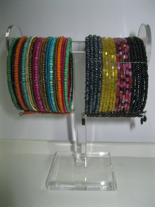 Multi Beads Bracelets - Glass Beads 2-4mm, 60-80mm Diameter | Multicolor, Stylish Accessory, Versatile Designs