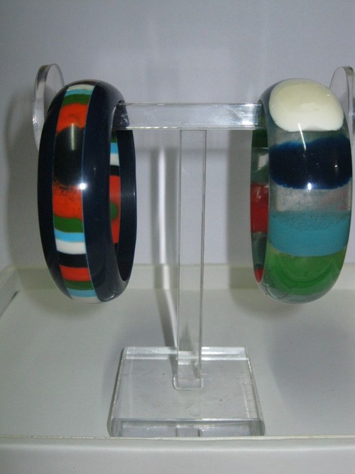 Resin Bangles - Resin, 60-70mm Diameter, Navy | Lightweight, Polished Finish, Handcrafted Stylish Accessory