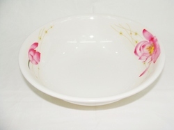 Melamine Baby Bowl - 500ml, 20cm Diameter White Floral | Durable, Lightweight, Stylish, Microwave & Dishwasher Safe