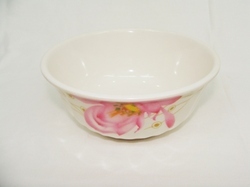 Melamine Bowl - 300ml, 10cm Diameter, White Floral | Durable, Lightweight, Microwave & Dishwasher Safe