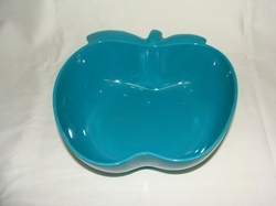 Melamine Bowl - Small Teal, Apple Shape | Durable, Lightweight, Dishwasher Safe, Stylish Design