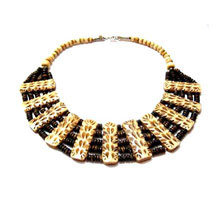 Beaded bone necklace
