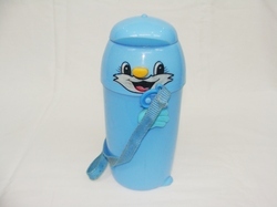 Water Bottle - Plastic 250x70mm Blue, Screw Cap, Leakproof, Durable, Lightweight, Portable